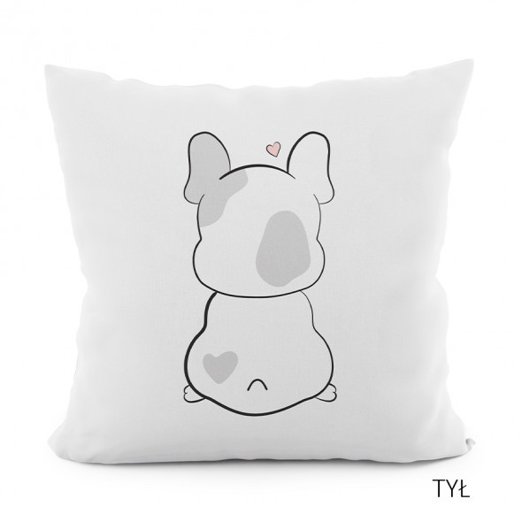 Poszewka dekoracyjna PIESIO VELVET - 40x40 cm - odcienie beżu i szarości