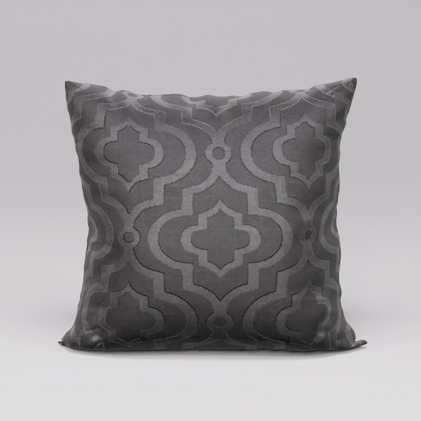 Poszewka dekoracyjna SALMA - 40x40 cm - szary antracytowy
