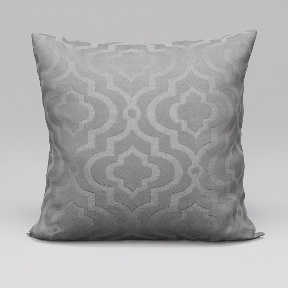 Poszewka dekoracyjna SALMA - 45x45 cm - jasny szary