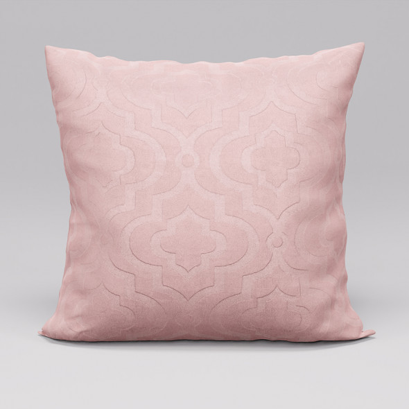 Poszewka dekoracyjna SALMA - 45x45 cm - pudrowy różowy