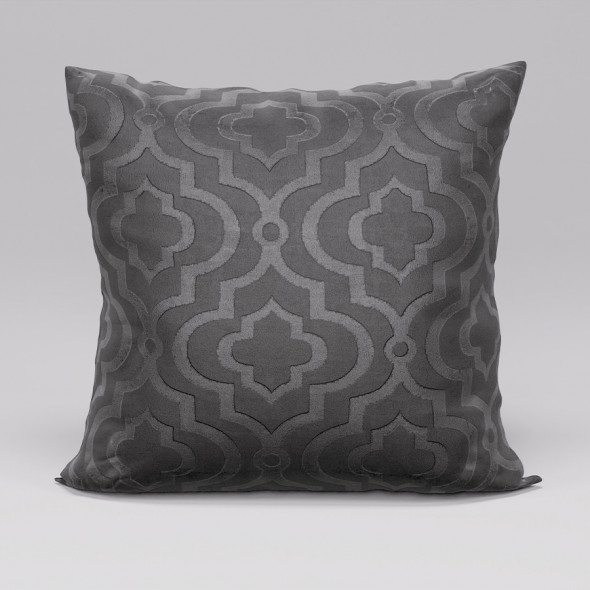 Poszewka dekoracyjna SALMA - 45x45 cm - szary antracytowy