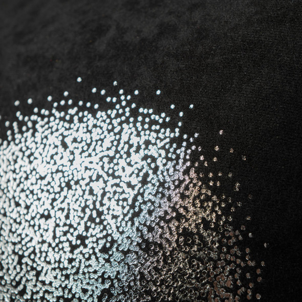 Poszewka dekoracyjna SERCE - 40x40 cm - czarny ze srebrnym zdobieniem