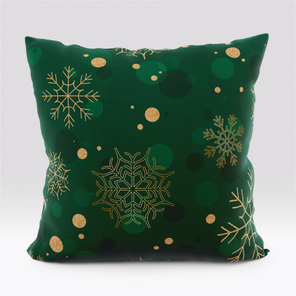 Poszewka dekoracyjna VELVET - 40x40 cm - zielony butelkowy