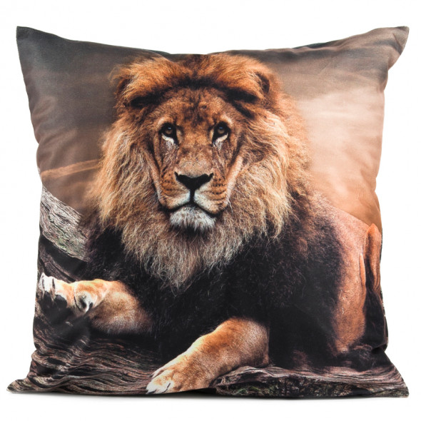 Poszewka drukowana JUNGLE - 40x40 cm - lew