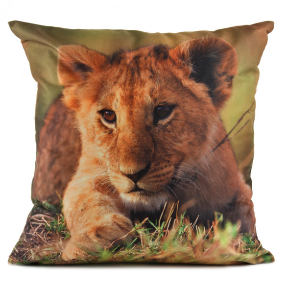 Poszewka drukowana JUNGLE - 40x40 cm - mały lew