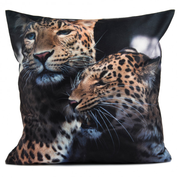 Poszewka drukowana JUNGLE - 40x40 cm - para lampartów