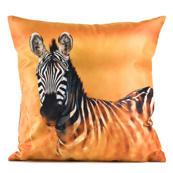 Poszewka drukowana JUNGLE - 40x40 cm - zebra