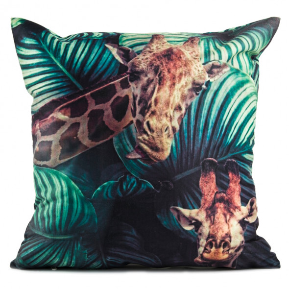 Poszewka drukowana JUNGLE - 40x40 cm - żyrafy