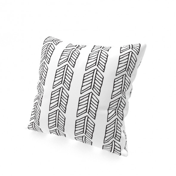 Poszewka FRECCIA - 40x40 cm - biała/czarna
