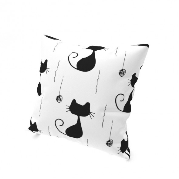 Poszewka GATTI - 40x40 cm - biała/czarna