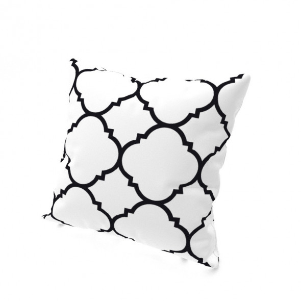 Poszewka MAROCCO DUE - 40x40 cm - biała/czarna