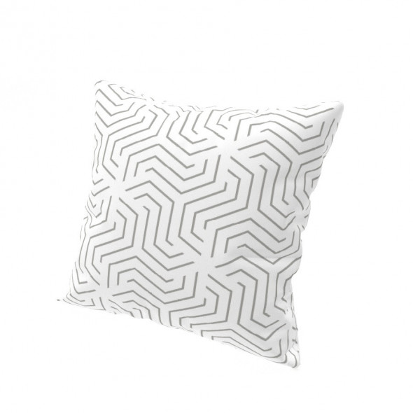 Poszewka REGOLARE DUE - 40x40 cm - biała/szara