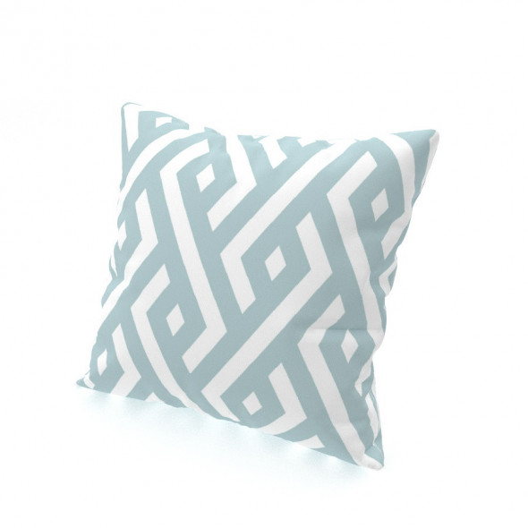 Poszewka REGOLARE TRE - 40x40 cm - biała/miętowa