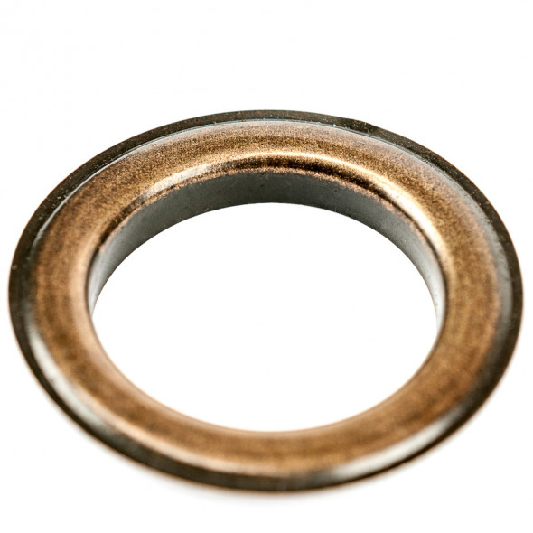 Przelotka metalowa - 4 cm - brąz