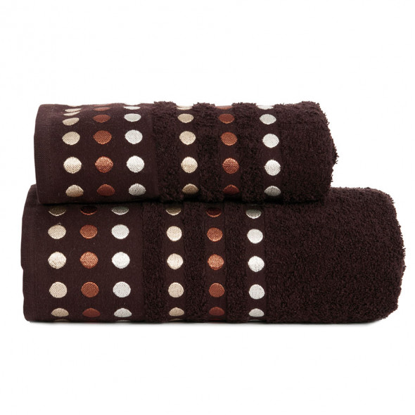Ręcznik PUNTOS - 50x90 cm - brązowy
