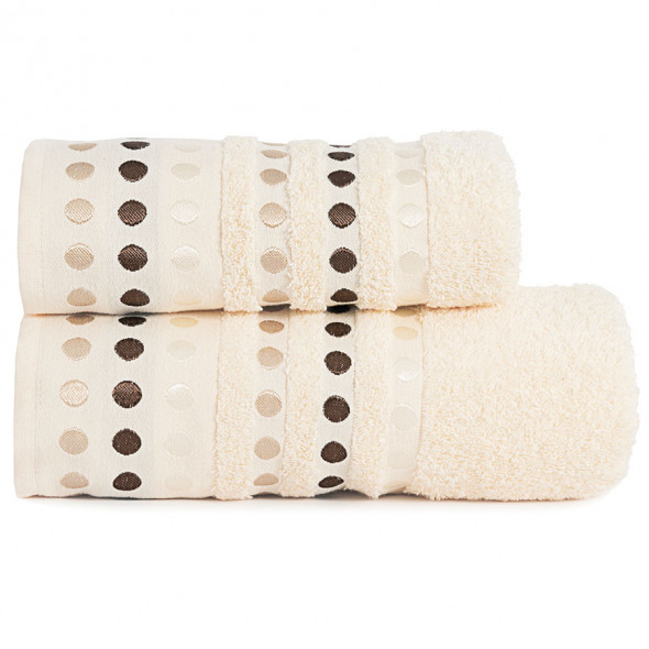 Ręcznik PUNTOS - 50x90 cm - kremowy