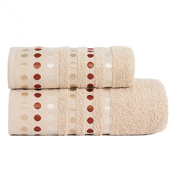 Ręcznik PUNTOS - 70x140 cm - beżowy