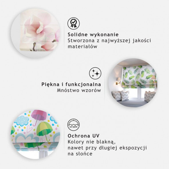 Roleta rzymska na drzwi - Beztroskie Kwiecie