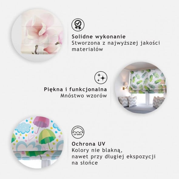 Roleta rzymska na drzwi - Patchwork