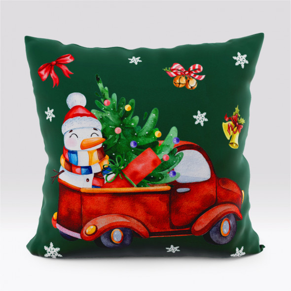 Poszewka dekoracyjna SAMOCHODZIK VELVET - 40x40 cm - 001