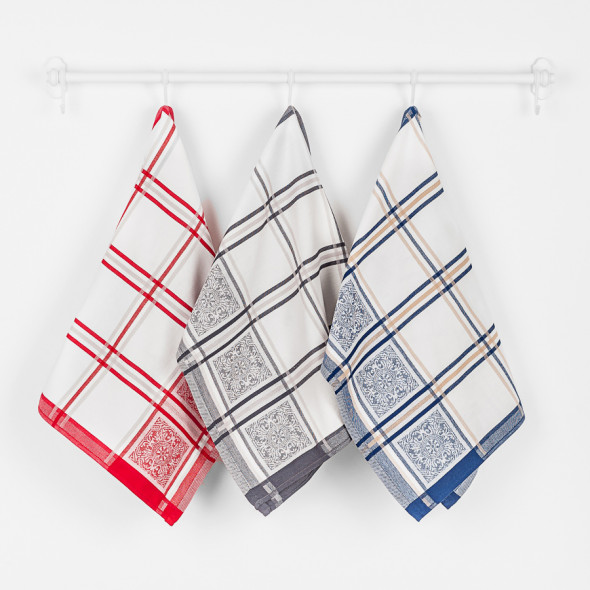 Ścierka kuchenna MAJOLICA - 50x70 cm - szara