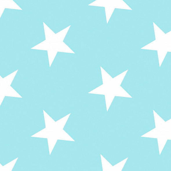 Serweta wodoodporna GWIAZDKI - 85x85 cm - niebieska/ecru