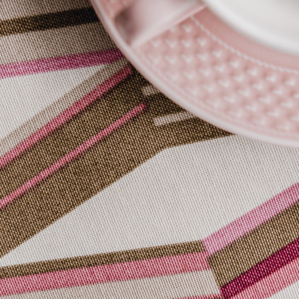 Serweta wodoodporna IKSY - 85x85 cm - ecru/odcienie różu