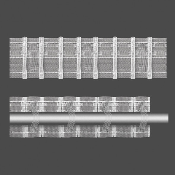 Taśma marszcząca ołówkowa z szelką M/T22/P - 1:2 - 7,5 cm
