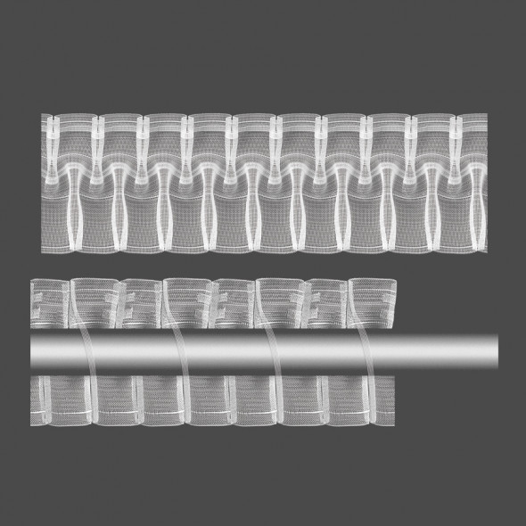 Taśma marszcząca smokowa z szelką M/T20/P - 1:2,5 - 10 cm