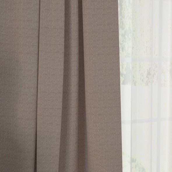 Tkanina dekoracyjna 083298-003 - wysokość 290 cm - brązowa