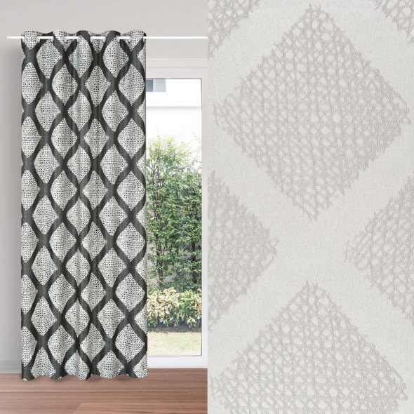 Tkanina dekoracyjna 083338-002 - szerokość 150 cm - srebrna