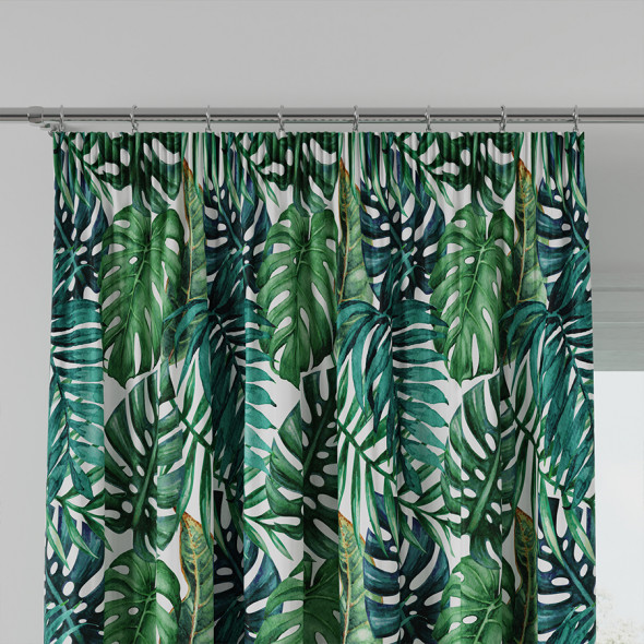 Tkanina dekoracyjna BLORNA - szerokość 140 cm - odcienie zieleni