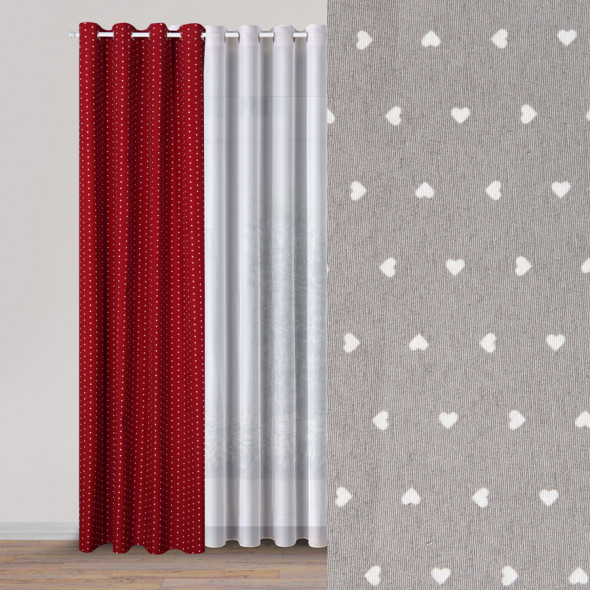 Tkanina dekoracyjna TZ7030-043 - szerokość 140 cm - szara