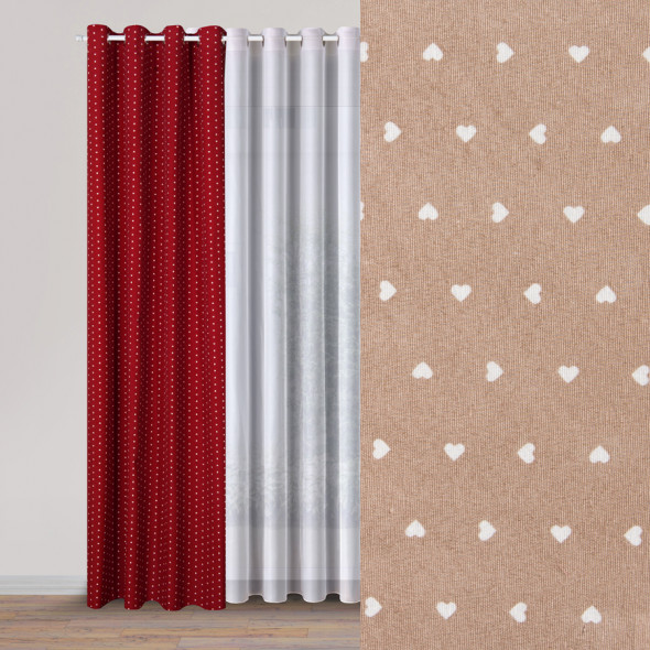 Tkanina dekoracyjna TZ7030-043 - wysokość 280 cm - beżowy