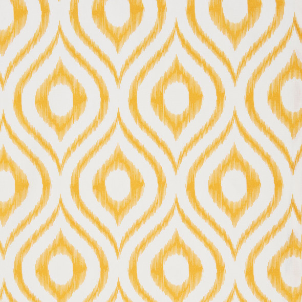Tkanina dekoracyjna WAVES-003 - szerokość 140 cm - ecru/żółty
