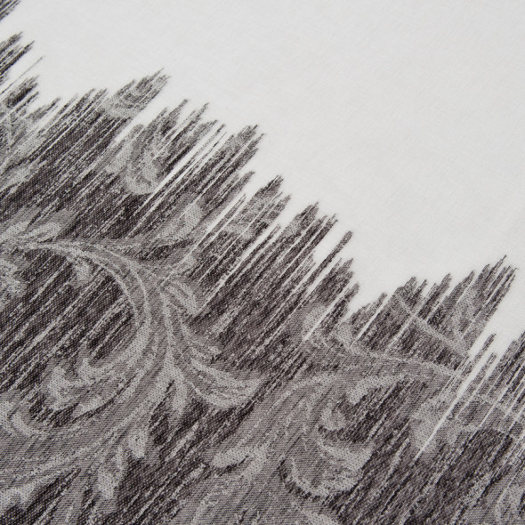 Tkanina dekoracyjna z ołowianką SARITA-005 wysokość 320 cm - biała/grafitowa