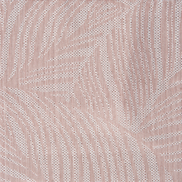 Tkanina dekoracyjna ze srebrną nitką 076255-011 - wysokość 300 cm - różowa/srebrna