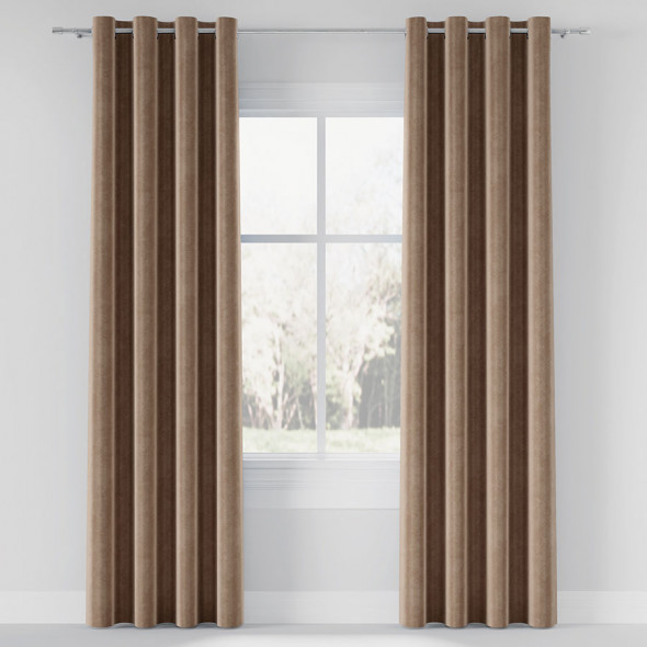 Tkanina jednobarwna VELVET-009 - szerokość 150 cm - jasny brąz