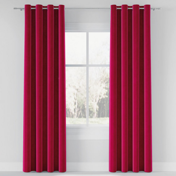 Tkanina jednobarwna VELVET-040 - szerokość 150 cm - malinowy