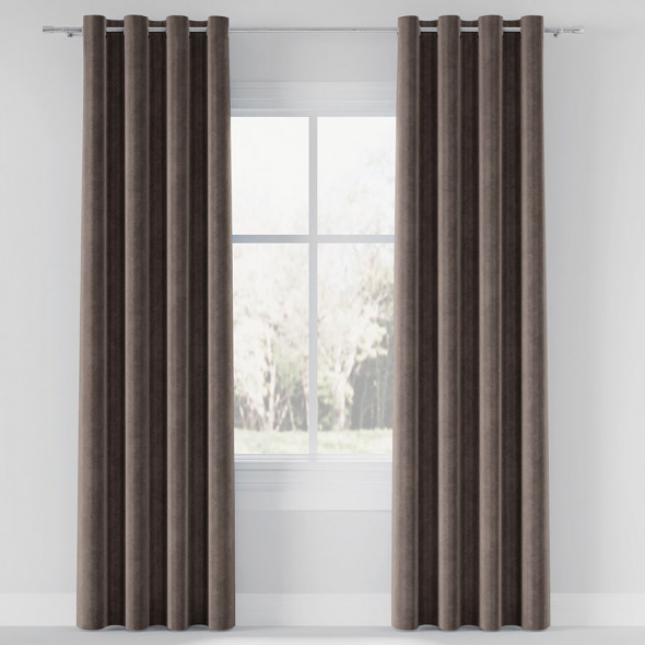 Tkanina jednobarwna VELVET-079 - szerokość 150 cm - umbra