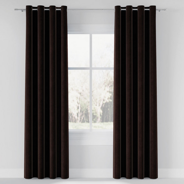 Tkanina jednobarwna VELVET-082 - szerokość 150 cm - czekoladowy