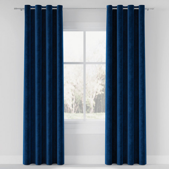 Tkanina jednobarwna VELVET-109 - szerokość 150 cm - granatowy