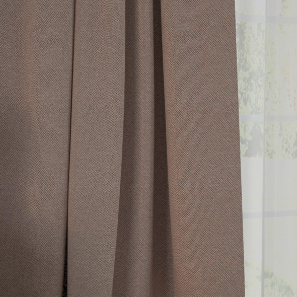 Tkanina zaciemniająca blackout NOBLE-389 - wysokość 280 cm - brązowa