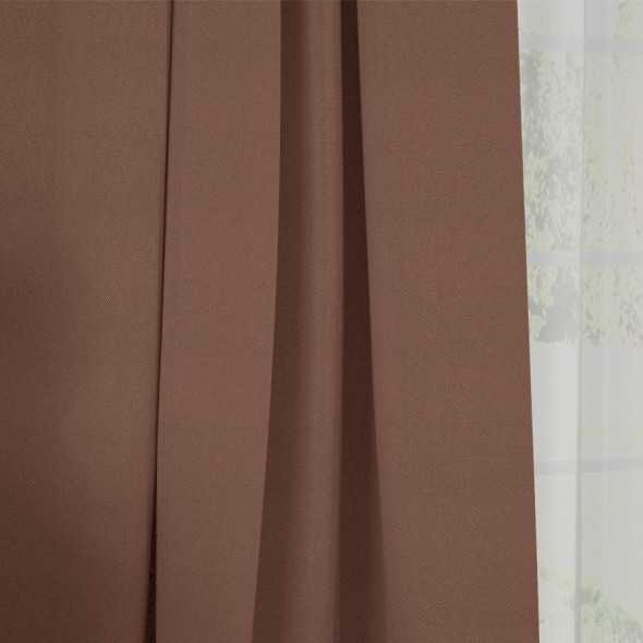 Tkanina zaciemniająca blackout NOBLE-392 - wysokość 280 cm - mleczna czekolada