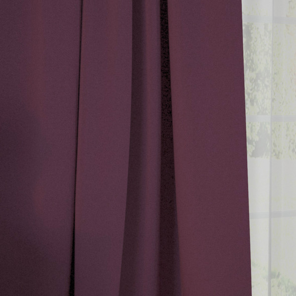 Tkanina zaciemniająca blackout NOBLE-683 - wysokość 280 cm - bakłażanowa
