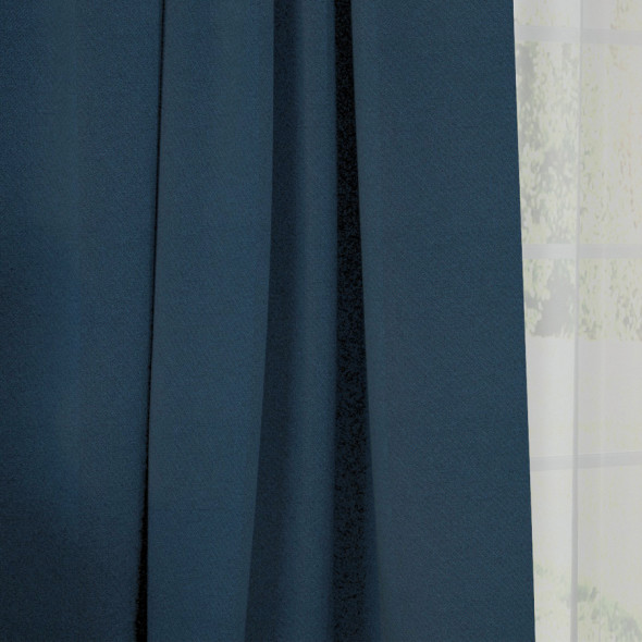 Tkanina zaciemniająca blackout NOBLE-686 - wysokość 280 cm - granatowa