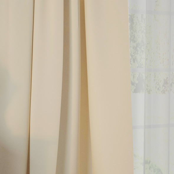 Tkanina zaciemniająca blackout NOBLE-697 - wysokość 280 cm - kremowa