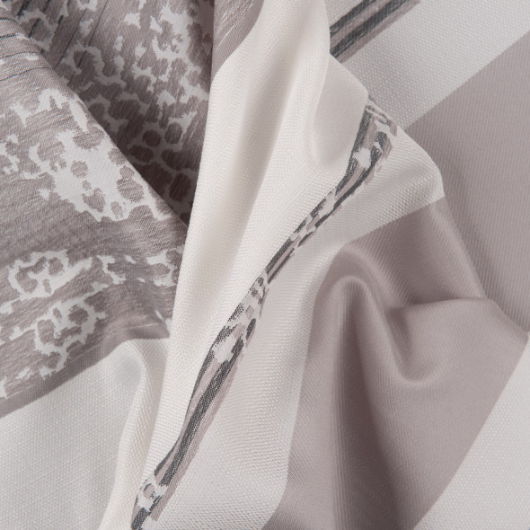 Tkanina zasłonowa 068501-002 - wysokość 290 cm - beżowo-szara