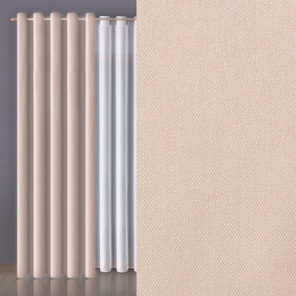 Tkanina zasłonowa MILAS-003 - wysokość 280 cm - cappuccino