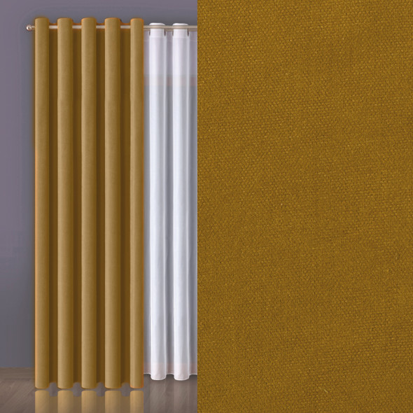 Tkanina zasłonowa MILAS-013 - wysokość 280 cm - miodowy